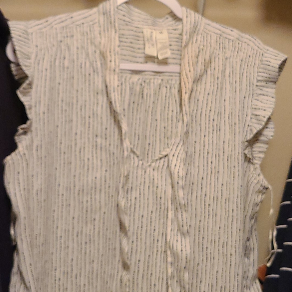 Black and White Blouse